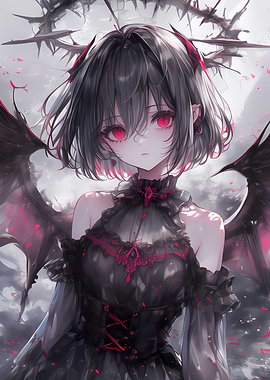 Bat Wings Demon Girl