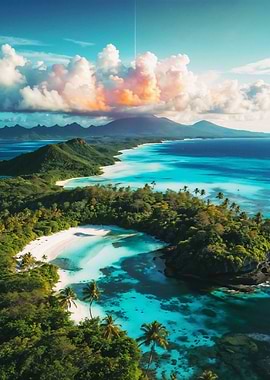 View of a Tropical Island