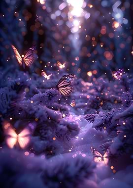Purple Butterfly Forest