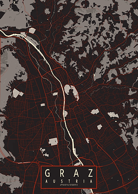 Graz City Map Austria Vect