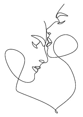 Line Art Couple