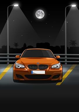 BMW 5 Series E60 orange