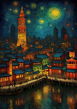 Cityscapes Van Gogh