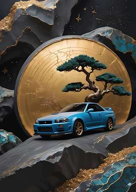 Nissan R34 Bonsai Tree