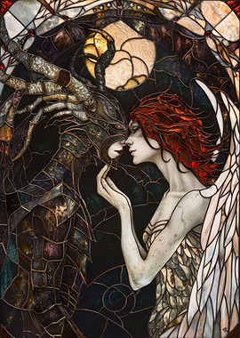 Angel and Demon Stained