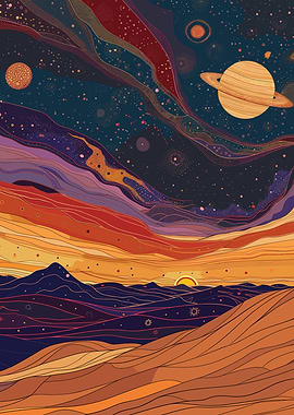 Sunrise on Mars Poster Art