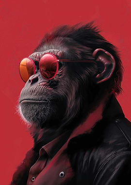 Monkey in glasses Animal