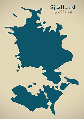Sjaelland Denmark map