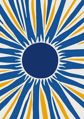 Blue Sunset Art Print