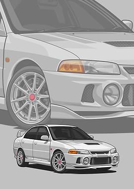 Mitsubishi Lancer white