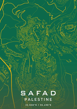 Safad Palestine City Map