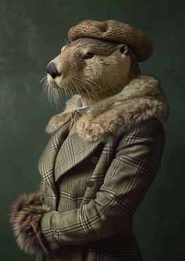 Otter in a Tartan Coat