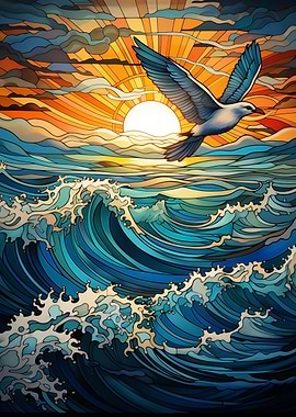 Ocean Stained glass