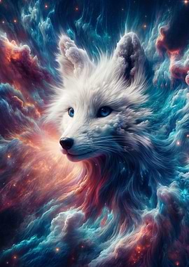 White Celestial Sky Fox