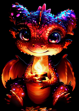 Cute baby Dragon art