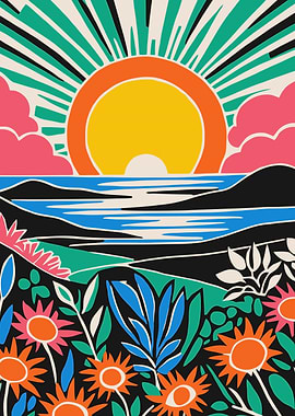 Colorful Tropical Sunset