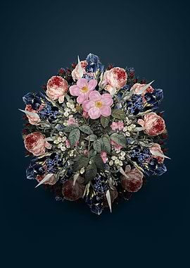 Tea Scented Roses Wreath