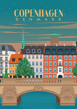 Sunset bridge copenhagen