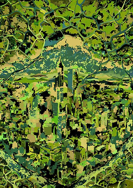 Toxic Cityscape Absract