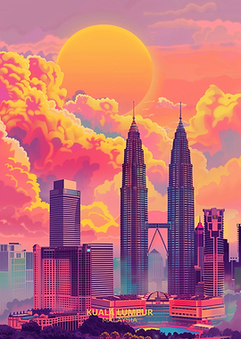 Sunset in Kuala Lumpur