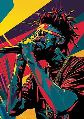 Vibrant Rap Performance Ar