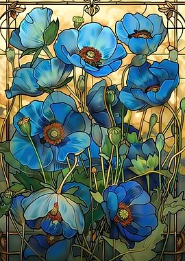 Beautiful stained glass fl