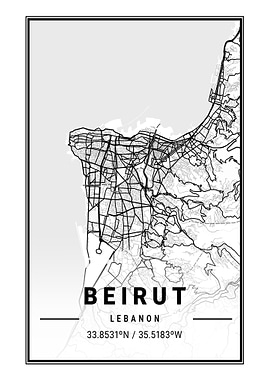 Map of Beirut