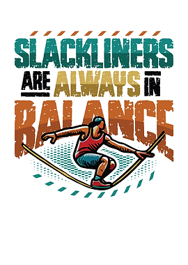 Slackliners In Balance