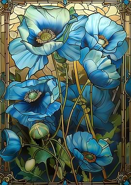 Nouveau Art Gilded Flower