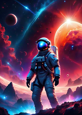 Astronaut colorful