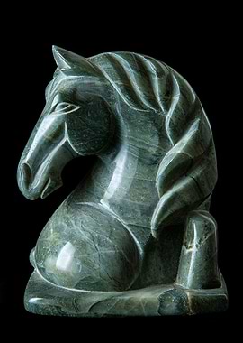 Intricate Jade Medusa Scul