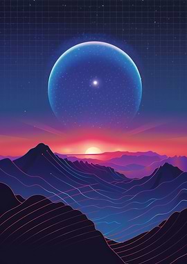 Retro Elegant Sunset