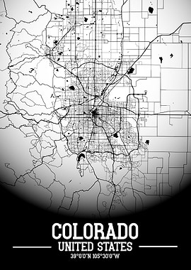Colorado City Map White