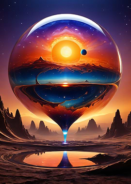 Sunset on Unknown Planet