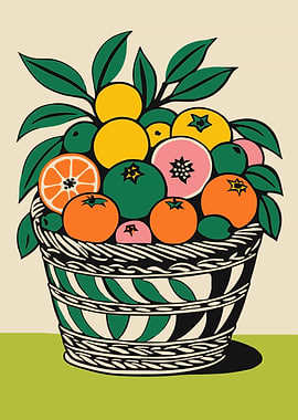 Vintage Fruit Basket