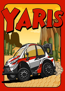 Yaris GR Rally Cartoon