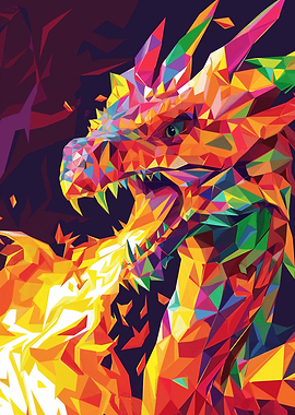 Dragon Wpap Pop Art