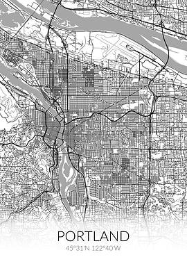 Portland White Map