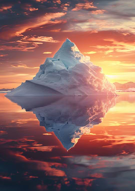 Majestic Iceberg Sunset
