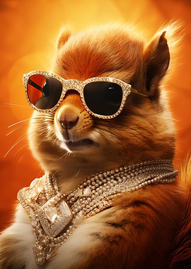 Rich Hamster with glasses