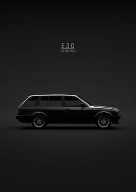 BMW e30 Touring Black