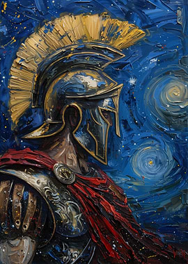 Spartan Soldier Van Gogh