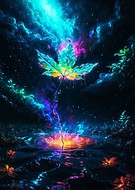 Ethereal Leaf on a Cosmic