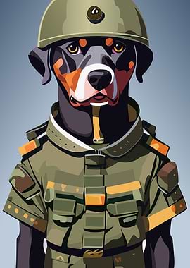 Dobermann in the Military