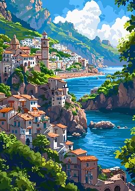 Mediterranean Pixel Art