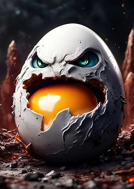very angry egg