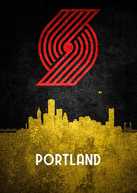Portland City Skyline