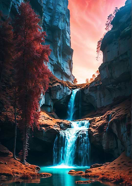 Cascading Waterfall Canyon