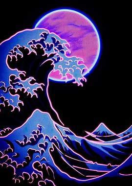 Neon Japan wave