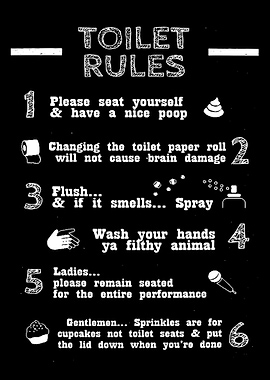 Toilet Rules Funny WC